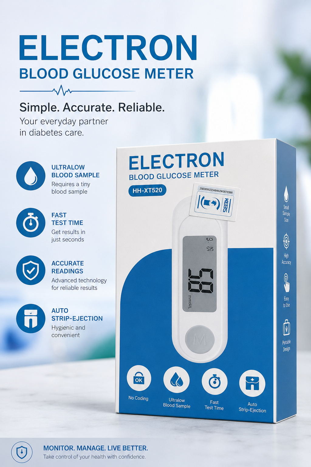 ELECTRON  BLOOD GLUCOSE METER