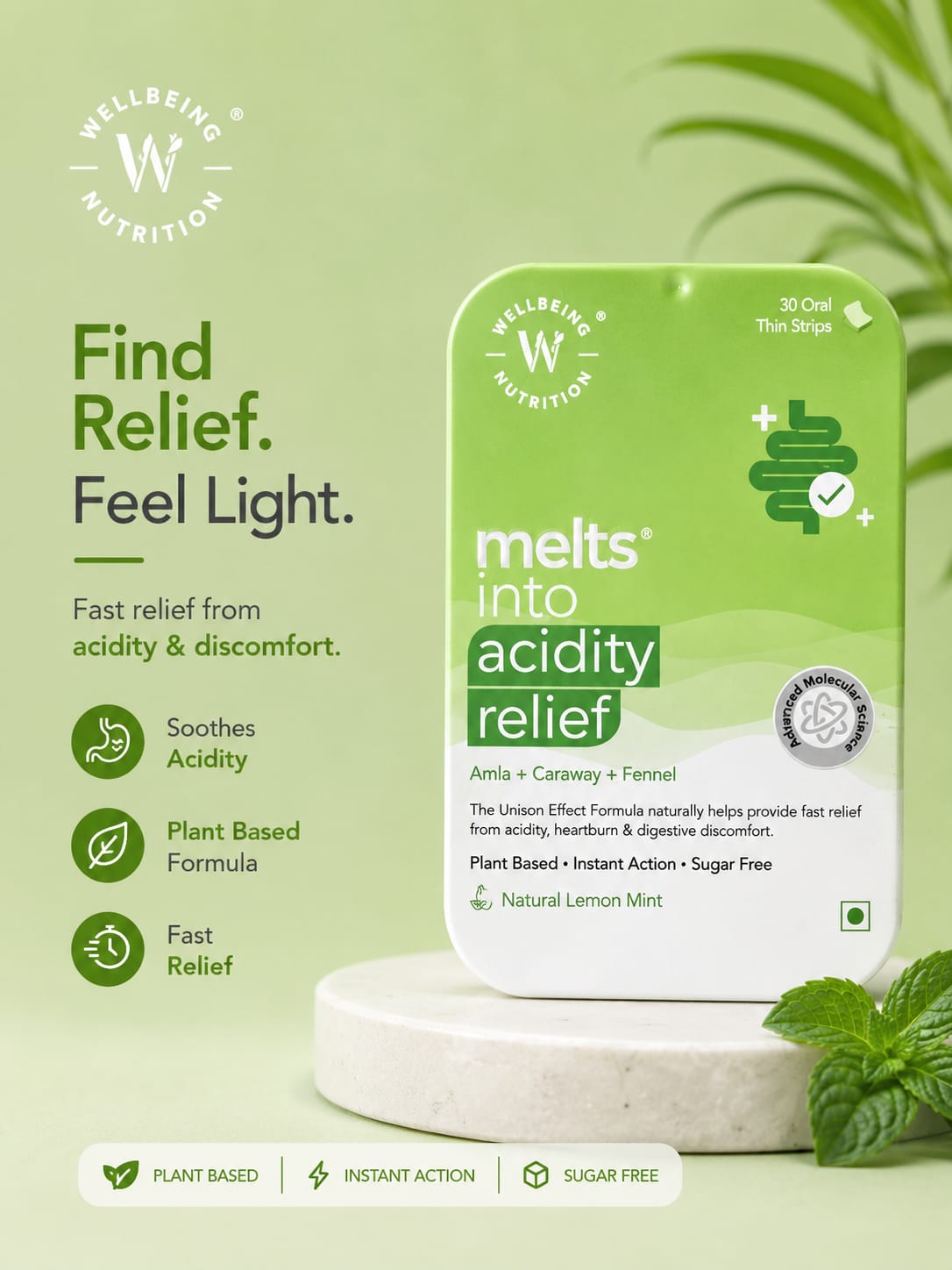 MELT INTO ACIDITY RELIEF